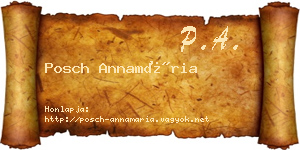 Posch Annamária névjegykártya